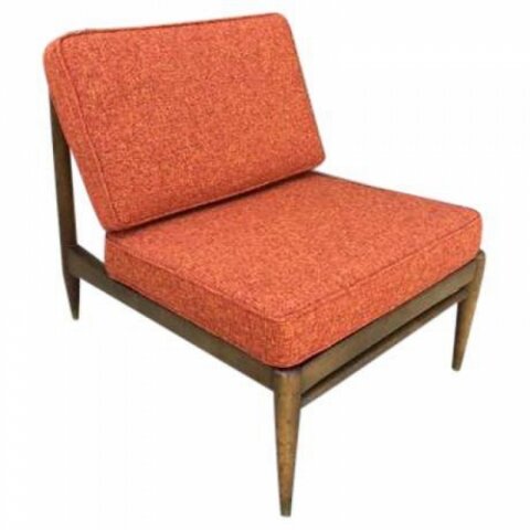 Orange Mid Century Modern Lounge Chair